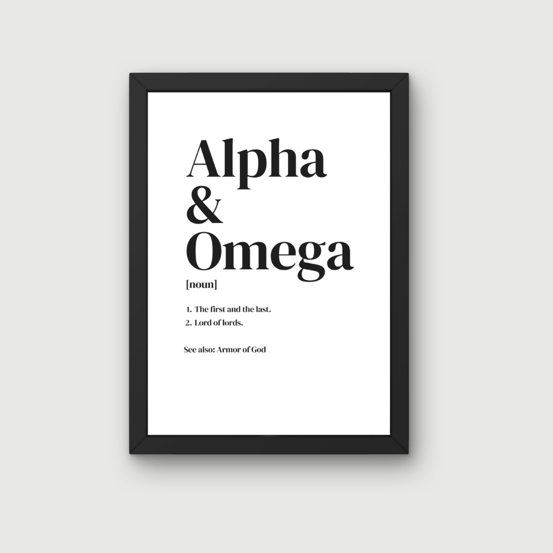 Definition of Alpha and Omega (All White)