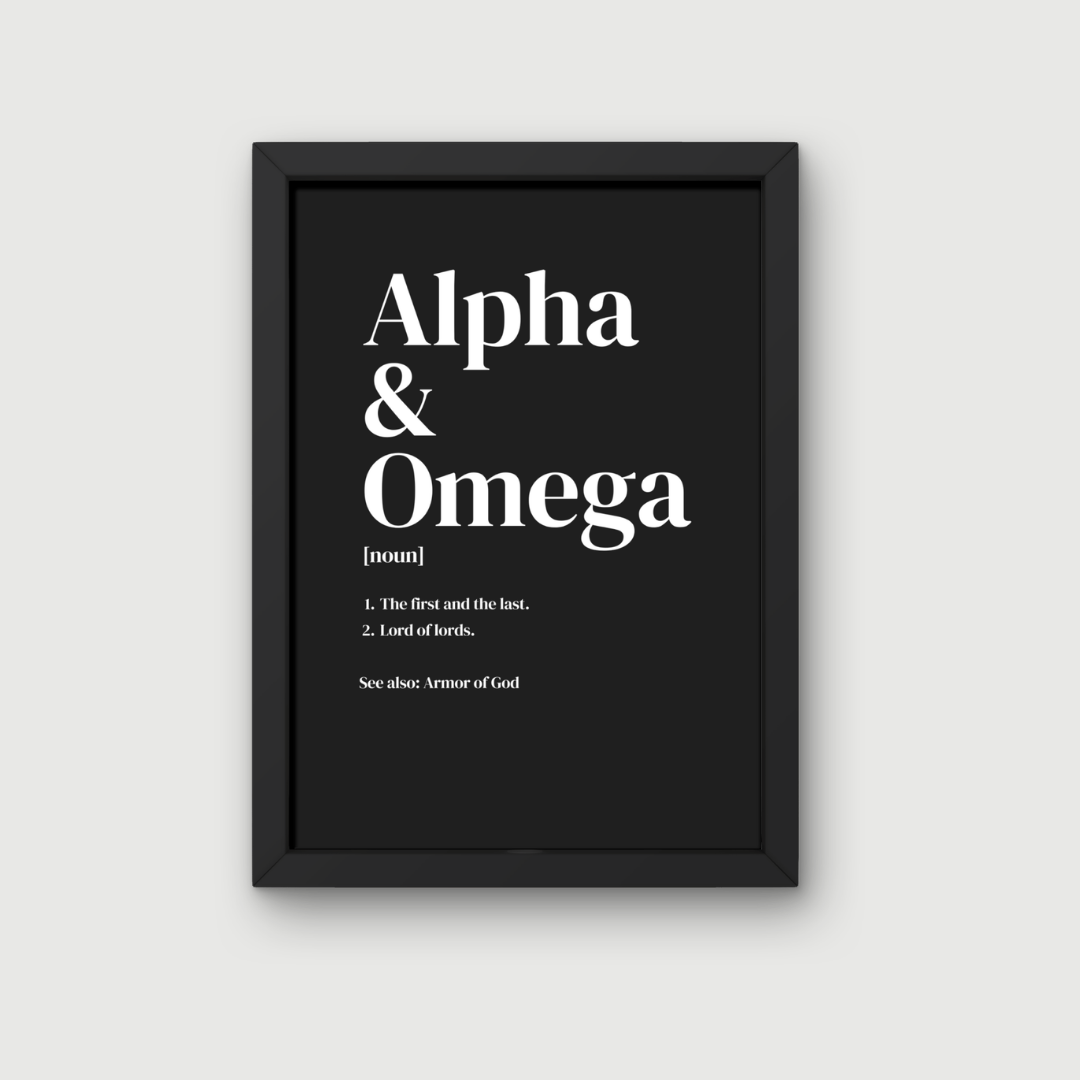 Definition of Alpha and Omega (All Black)